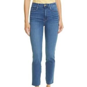 Frame EUC Le Sylvie Slender Straight Cropped High Rise Denim Jeans - Women’s 29